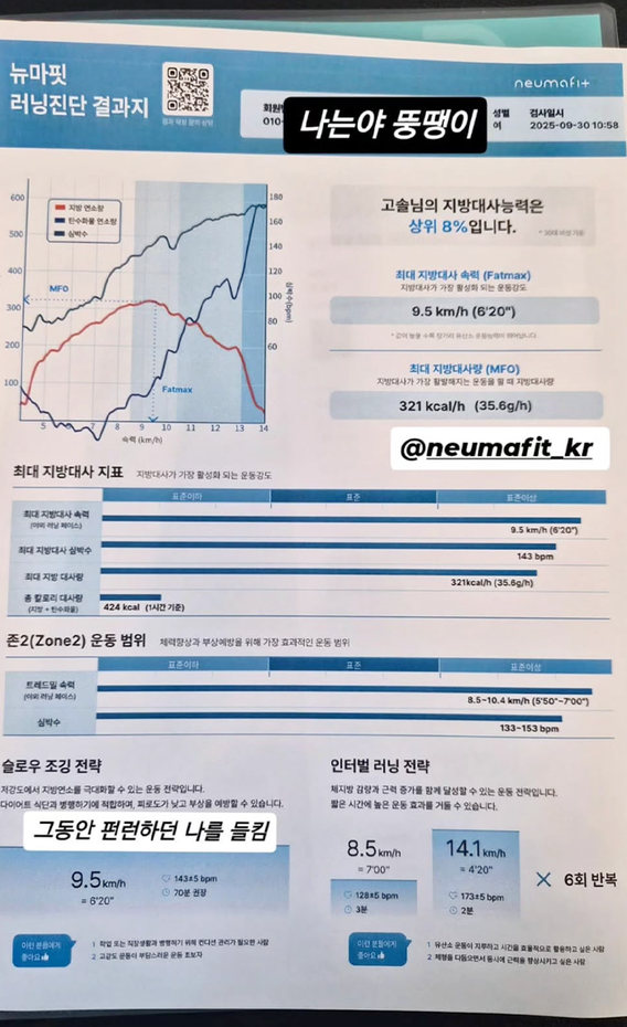 뉴마핏 유산소 진단 후기 11