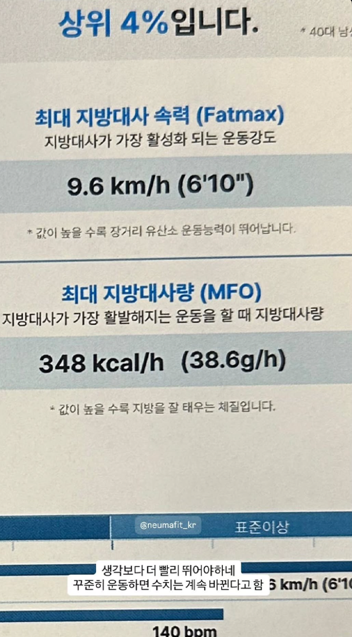 뉴마핏 유산소 진단 후기 3