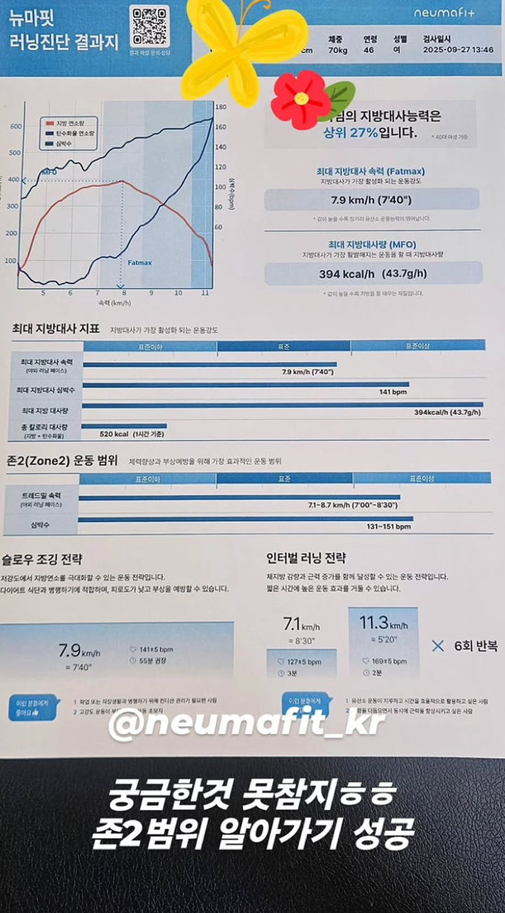 뉴마핏 유산소 진단 후기 8